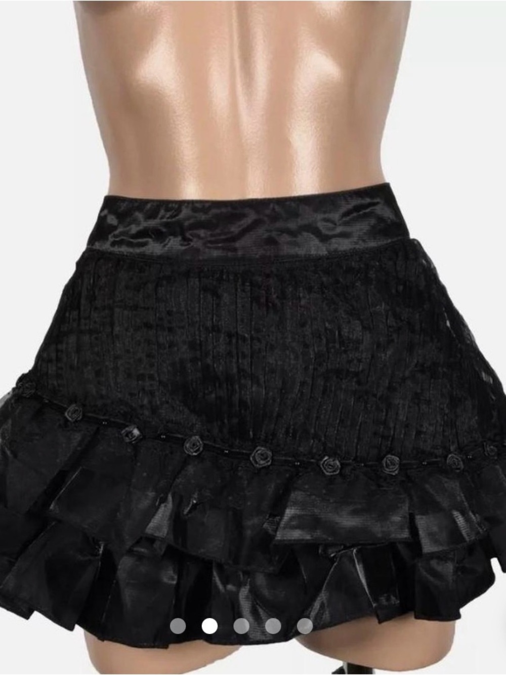 Living Dead Souls, Black Mini Skirt & Ruffle and Rosette Trim
